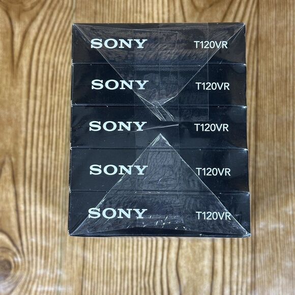 Sony Premium T-120 6 Hrs Blank VHS VCR Tapes 5 Pack Sealed - Picture 5 of 7